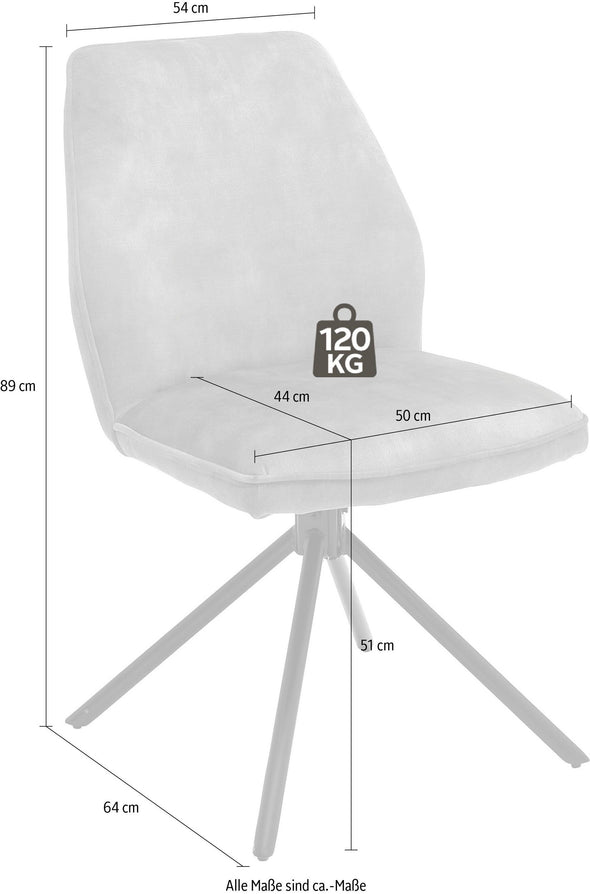 Set 2 scaune rotative Ottawa gri cu aspect vintage - LunaHome.ro