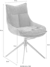Set 2 scaune rotative Parker cu tapiterie cappucino si baza metalica - LunaHome.ro