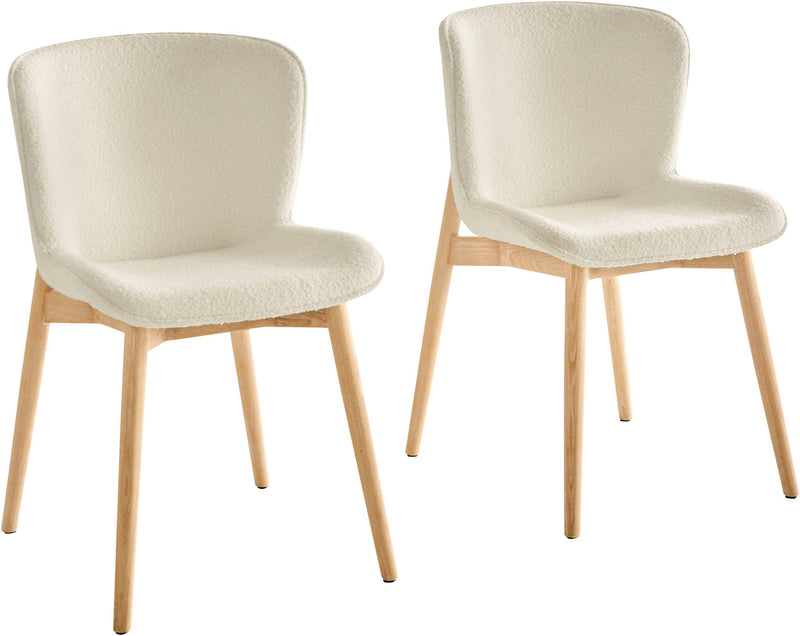 Set 2 scaune s.Oliver Kailee moderne cu tapiterie pufoasa crem - LunaHome.ro