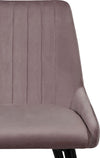 Set 2 scaune tapitate Leonique Bondy din catifea roz - LunaHome.ro