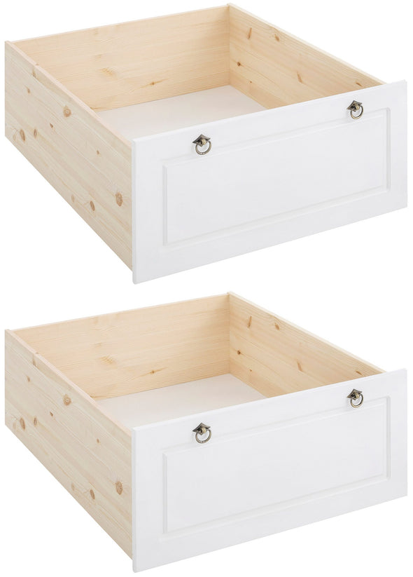 Set 2 sertare Ticino pentru pat din lemn de pin alb, 72 cm lățime - LunaHome.ro