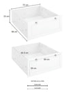 Set 2 sertare Ticino pentru pat din lemn de pin maro, 72 cm lățime - LunaHome.ro
