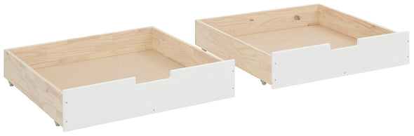 Set 2 sertare pentru pat Lüttenhütt »Janne«, din lemn si MDF alb - LunaHome.ro