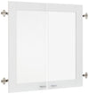 Set 2 uși Dana albe cu inserție de sticlă și mâner 74x34 cm - LunaHome.ro