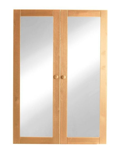 Set 2 usi din lemn pentru biblioteci sau vitrine, 35x100 cm