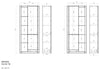 Set 2 vitrine moderne Brixen alb cu stejar, 80 cm fiecare - LunaHome.ro
