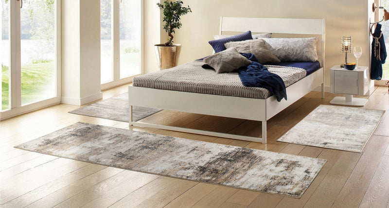 Set 3 covoare Hamsa cu aspect vintage modern maro 67 cm lățime - LunaHome.ro