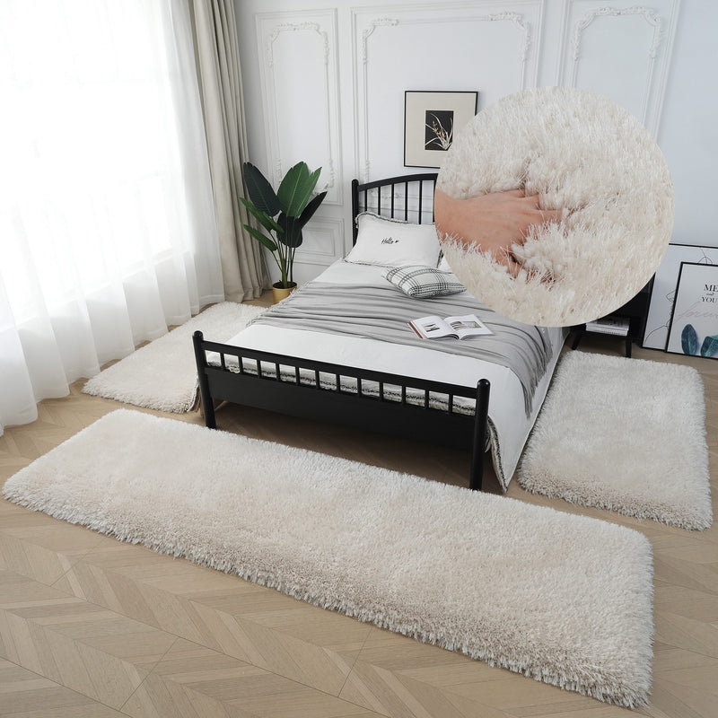 Set 3 covoare MicroExclusive pentru dormitor 78 mm înălțime - LunaHome.ro