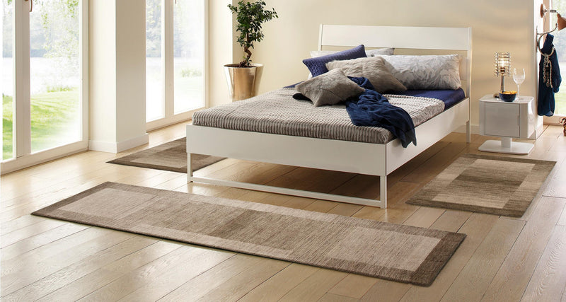 Set 3 covoare »Gabbeh Super« din lână pentru dormitor maro - LunaHome.ro