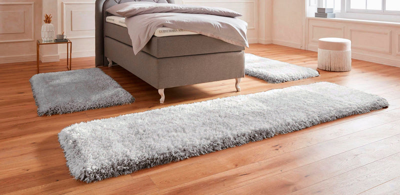 Set 3 covoare pentru dormitor Micro exclusiv foarte groase, gri - LunaHome.ro