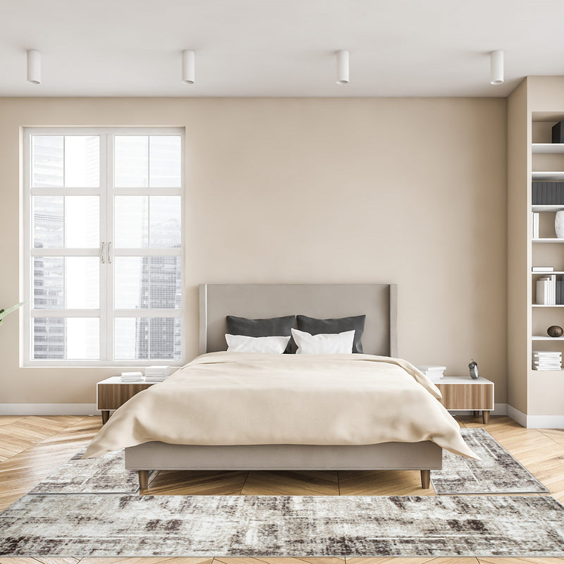 Set 3 covoare pentru dormitor Salsa cu model modern bej maro - LunaHome.ro