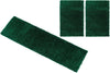 Set 3 covoare pentru dormitor Shaggy 30  foarte pufoase verde