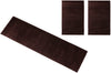Set 3 covoare pentru dormitor Shaggy Soft foarte pufoase negru - LunaHome.ro