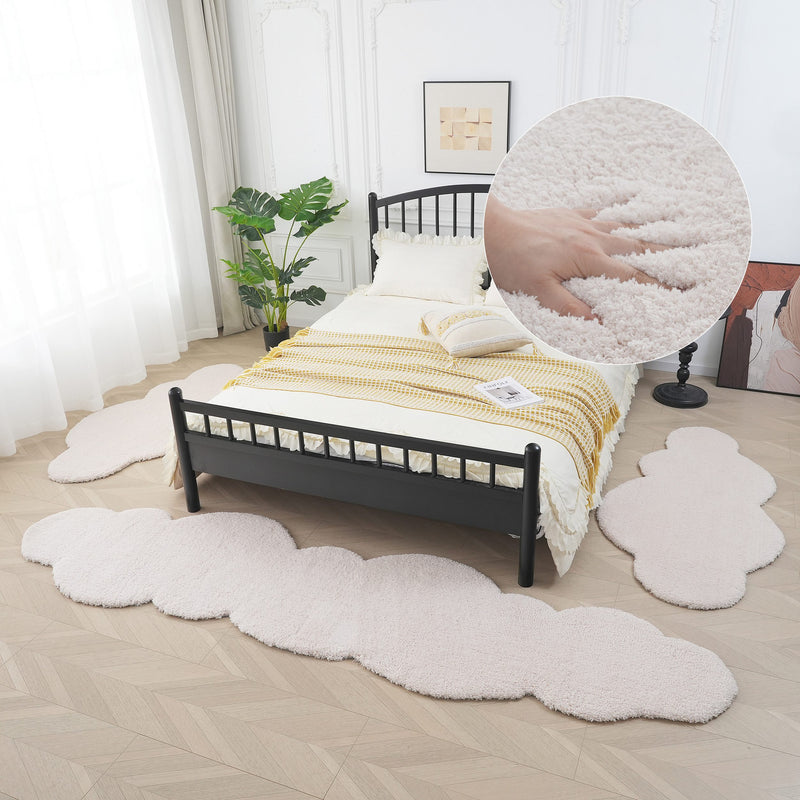 Set 3 covoare pentru dormitor »Magong« foarte moale si pufos crem - LunaHome.ro