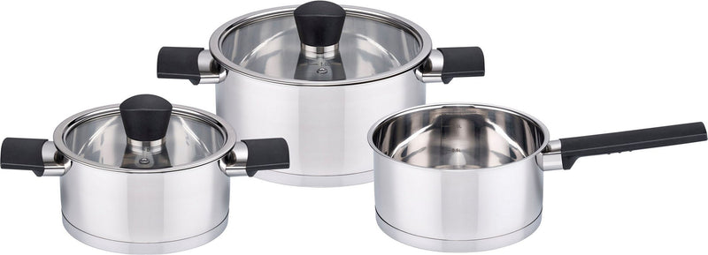 Set 3 oale Bryson cu 2 capace din otel inoxidabil inductie - LunaHome.ro