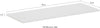 Set 3 rafturi de dulap Ayanna din lemn de pin alb 83x32 cm - LunaHome.ro