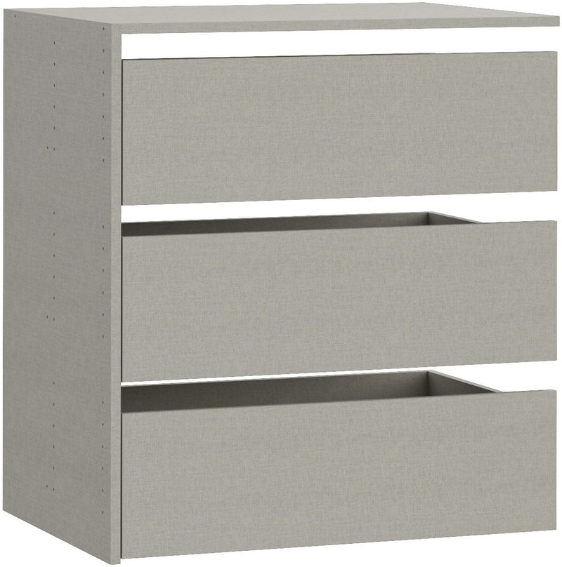 Set 3 sertare Forte pentru dressing gri 71,5 cm lățime