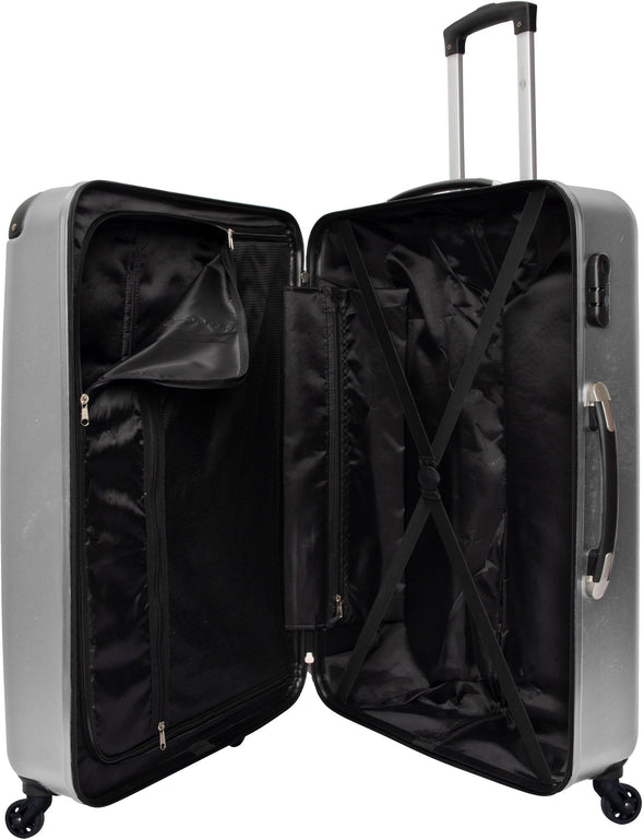 Set 3 trollere gri de calatorie Austin Travel Pal cu carcasa dura - LunaHome.ro