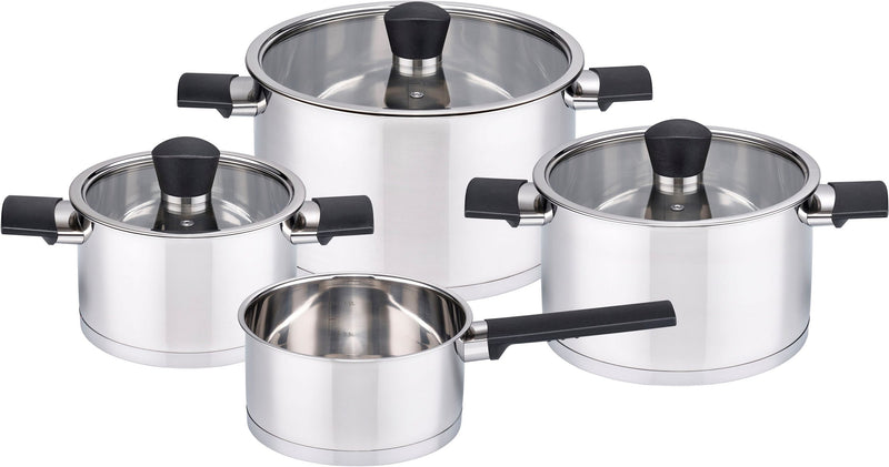 Set 4 oale Bryson cu 3 capace din otel inoxidabil inductie - LunaHome.ro