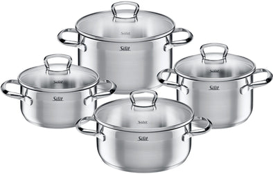 Set 4 oale cu capac din otel inoxidabil Toscana Silit - LunaHome.ro