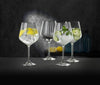 Set 4 pahare de coktail din sticla de cristal, model elegant