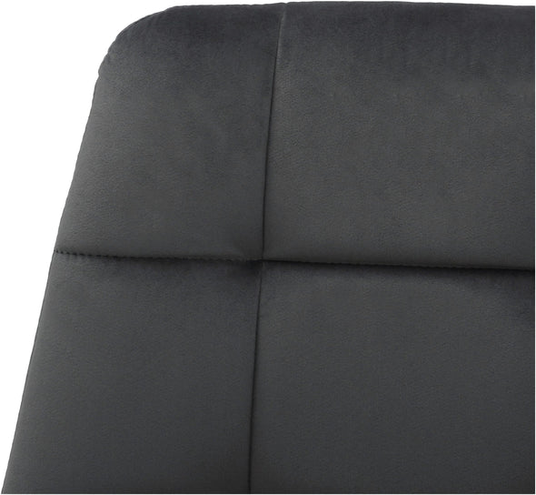 Set 4 scaune Arhus din catifea gri antracit cu picioare negre - LunaHome.ro