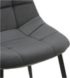 Set 4 scaune Arhus din catifea gri antracit cu picioare negre - LunaHome.ro
