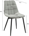 Set 4 scaune Arhus din catifea gri antracit cu picioare negre - LunaHome.ro