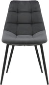 Set 4 scaune Arhus din catifea gri antracit cu picioare negre - LunaHome.ro
