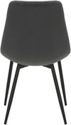 Set 4 scaune Arhus din catifea gri antracit cu picioare negre - LunaHome.ro