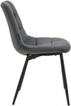 Set 4 scaune Arhus din catifea gri antracit cu picioare negre - LunaHome.ro