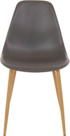 Set 4 scaune Miller din metal si plastic rezistent antracit - LunaHome.ro
