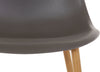 Set 4 scaune Miller din metal si plastic rezistent antracit - LunaHome.ro