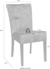 Set 4 scaune Queen cu tapiterie maro, picioare din lemn de stejar - LunaHome.ro
