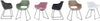 Set 4 scaune Rockville negru tip scoica cu cadru din metal - LunaHome.ro