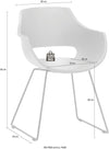 Set 4 scaune Rockville negru tip scoica cu cadru din metal - LunaHome.ro