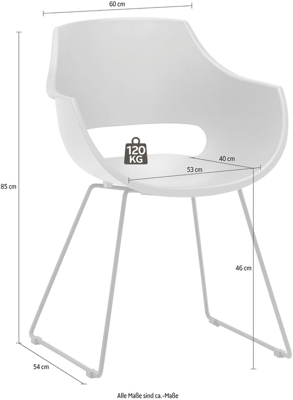 Set 4 scaune Rockville negru tip scoica cu cadru din metal - LunaHome.ro