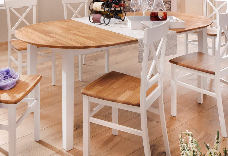 Set 4 scaune Tatra din lemn masiv albe - LunaHome.ro