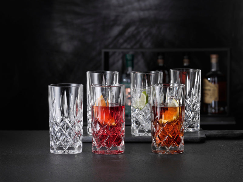 Set 6 pahare din sticla cristal Noblesse 395 ml - LunaHome.ro