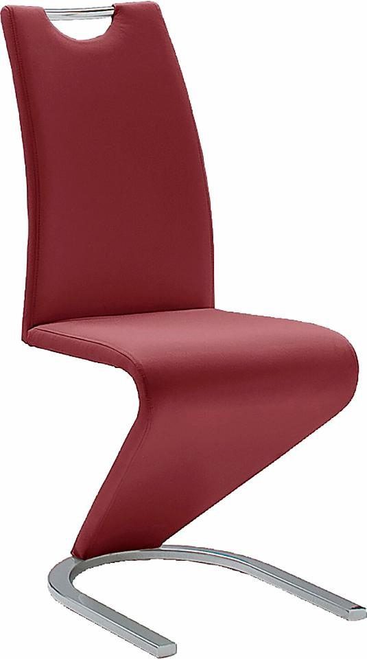 Set 6 scaune Amdo MCA din piele eco vișiniu cu baza din metal - LunaHome.ro