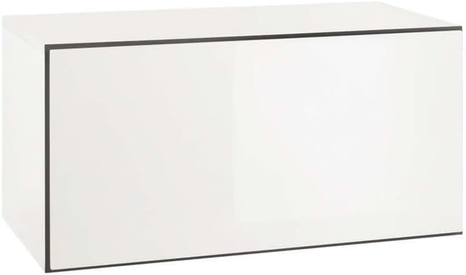 Corp de mobilier cu usa alb lucios 75 cm lățime - LunaHome.ro