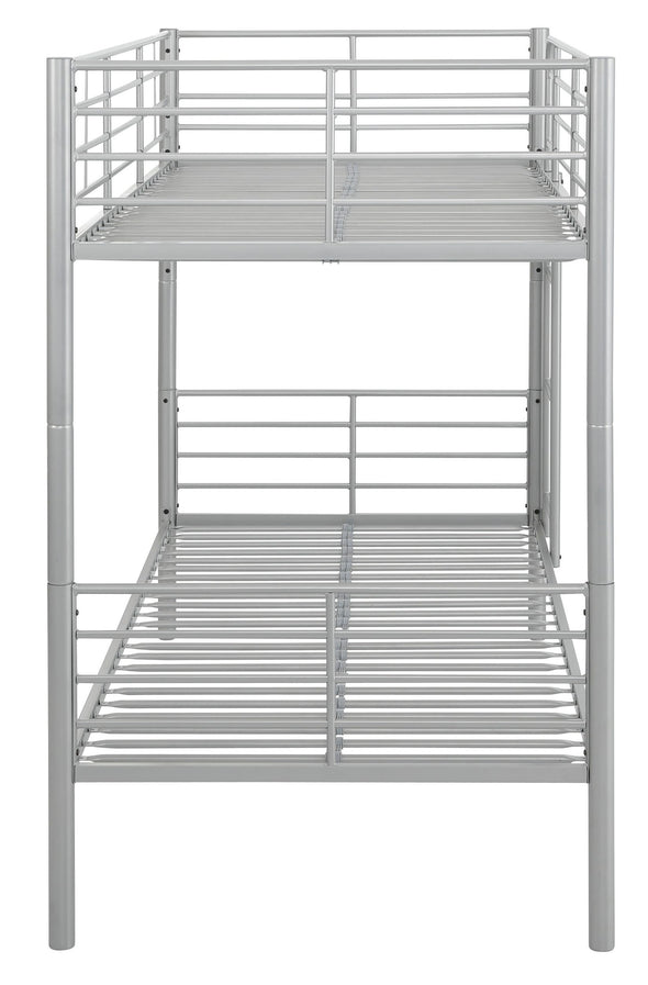Set 2 paturi stivuibile Hayo din metal argintiu 90x200 cm