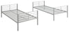 Set 2 paturi stivuibile Hayo din metal argintiu 90x200 cm