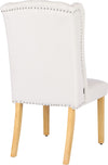 Set 2 scaune crem Liao cu design elegant, picioare din lemn de mesteacan - LunaHome.ro