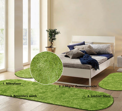 Set 3 covoare Dana Bruno Banani verde foarte moi și pufoase - LunaHome.ro