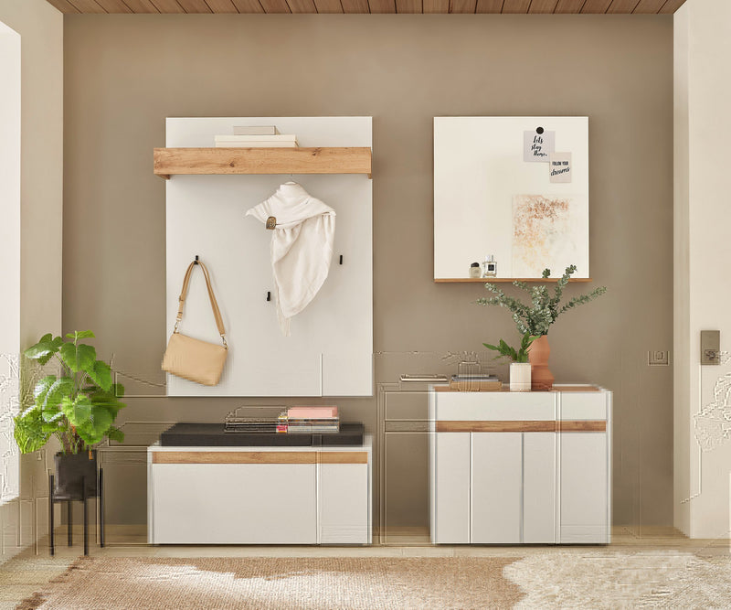 Set complet pentru hol City Giron alb din 4 piese - LunaHome.ro