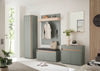 Set complet pentru hol City Giron verde cu stejar din 5 piese
