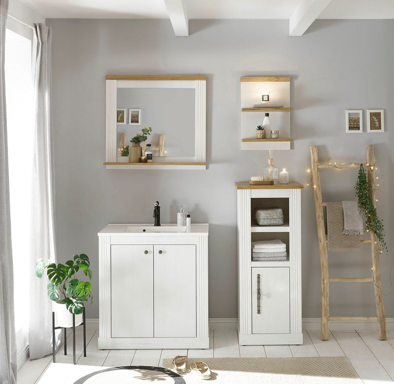 Set de baie Westminster din 4 piese alb, model romantic - LunaHome.ro