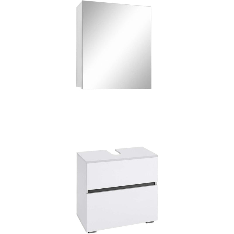 Set de baie Wisla cu dulap cu oglinda si masca lavoar 60 cm - LunaHome.ro
