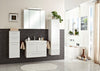 Set de baie cu masca si lavoar Quickset alb lucios 74 cm lățime - LunaHome.ro